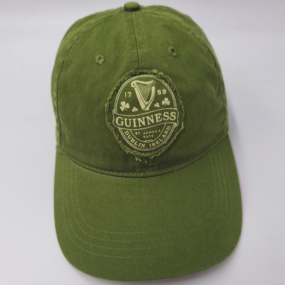 Guinness Hat Adjustable Green Patch St Patricks Day Dublin Ireland Logo Beer Men